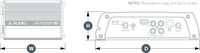 JL Audio JX1000.1 stiprintuvas