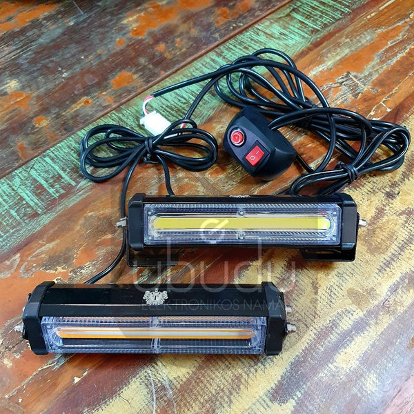 LED žibintai (auto stroboskopai) 18cm