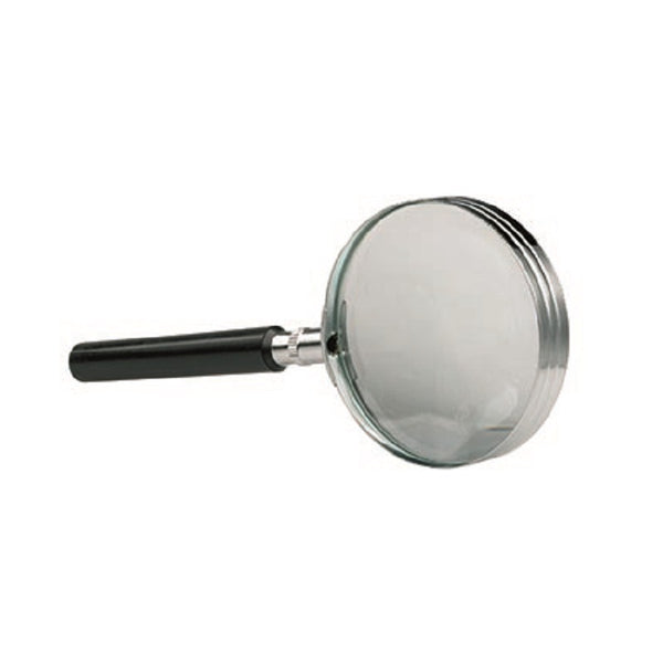 Padidinimo stiklas (lūpa), 90mm, metalinis rėmas, 3x didinimas