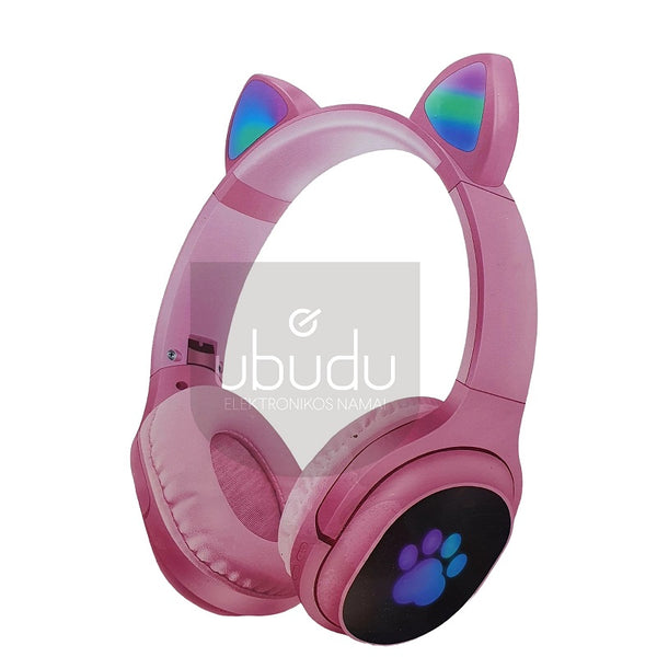 Belaidės ausinės su ausytėmis Bluetooth ROŽINĖS