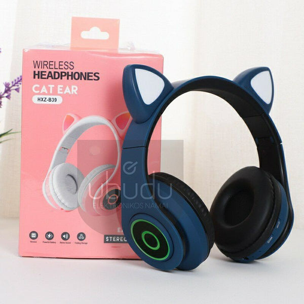 Belaidės ausinės su ausytėmis Bluetooth  R2 CAT EARS